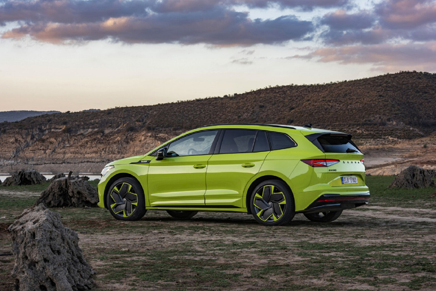 skoda sp motors νεο enyaq RS iV κίτρινο χρώμα